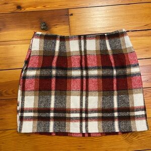 plaid mini skirt